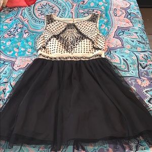 Black/Cream homecoming dress